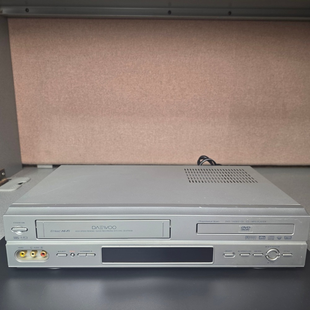 Daewoo DVD VCR Combo Player Silver DV-6T955B 6-Head Hi-Fi VHS CD WORKS - Picture 2 of 7